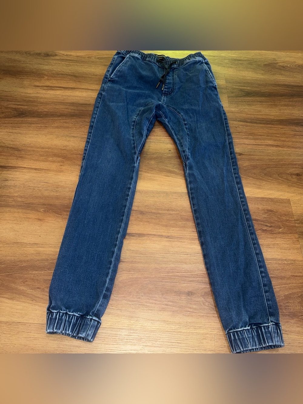 Zanerobe Jogger Jeans Men's 29 Dark  Blue Stretch Denim Pull on Pants Drawstring